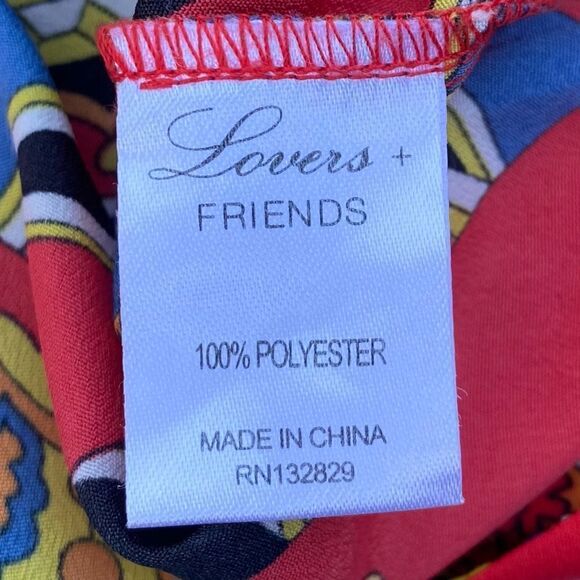 Lovers and Friends Red/Blue/Yellow Studded Floral Tribal Shorts. Size M. EUC! - Picture 5 of 6